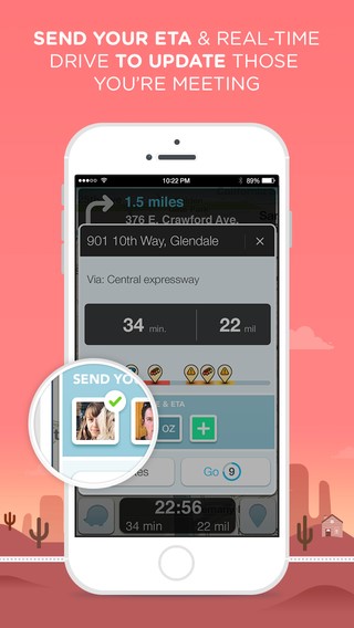 Скриншот 1 программы Waze
