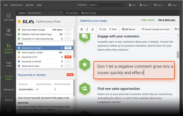 Скриншот 1 программы SEO PowerSuite