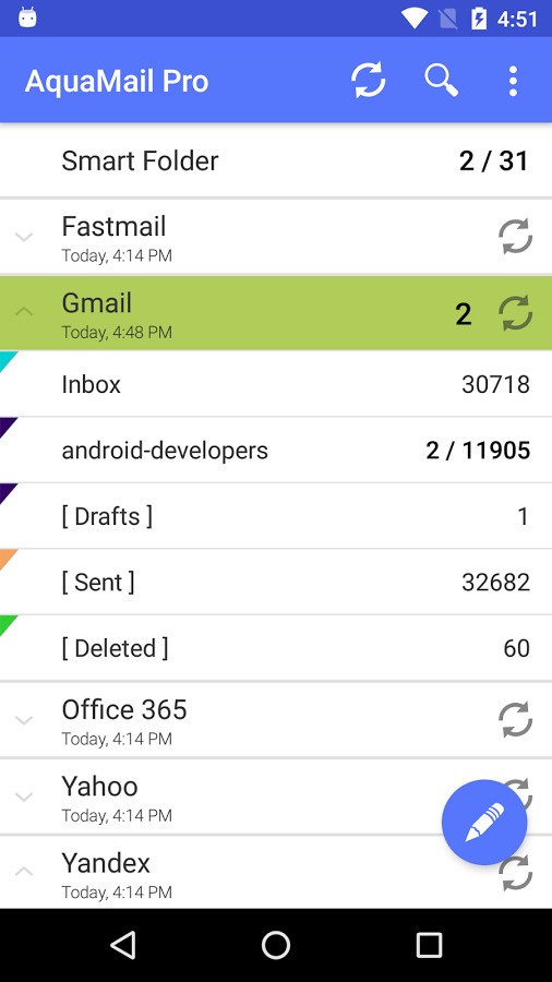 Скриншот 2 программы Aqua Mail