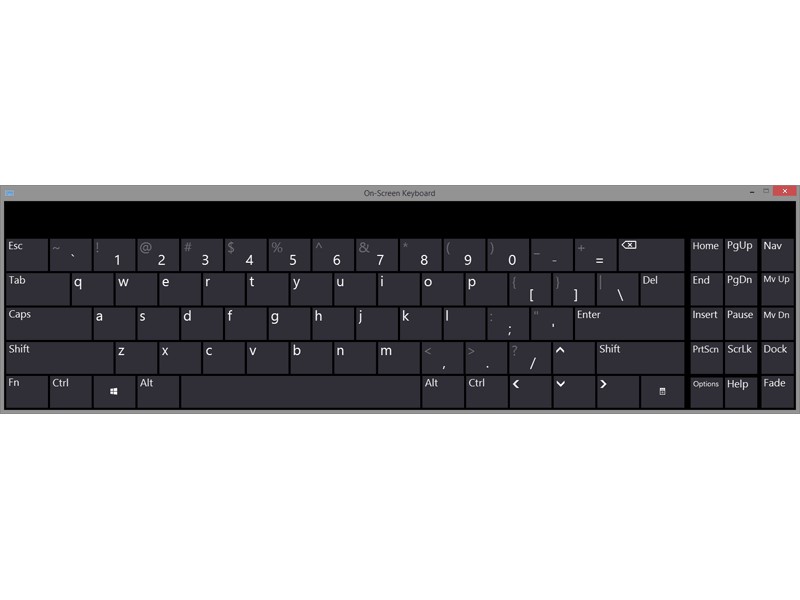 Скриншот 1 программы On-Screen Keyboard Portable