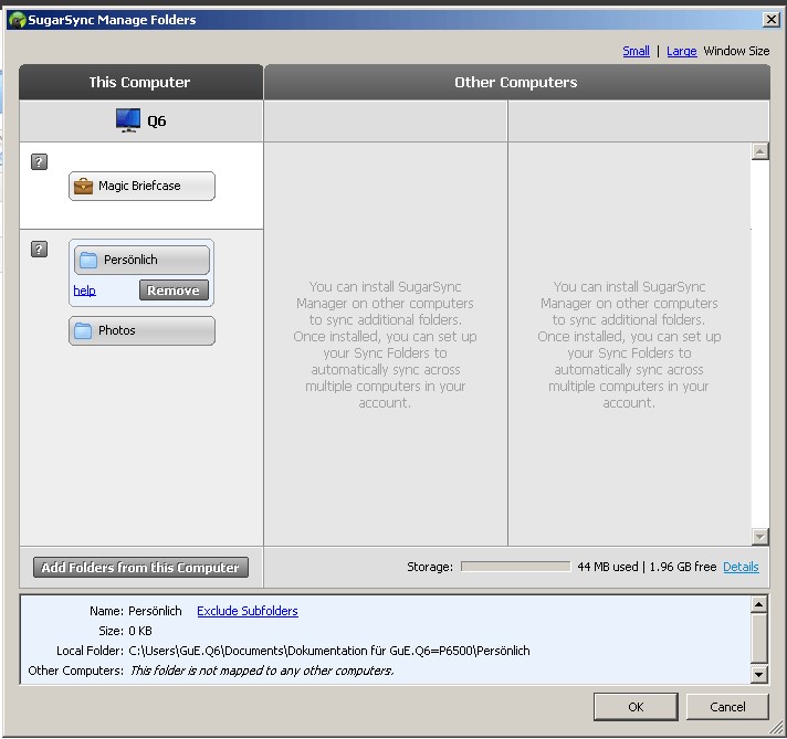 Скриншот 2 программы SugarSync