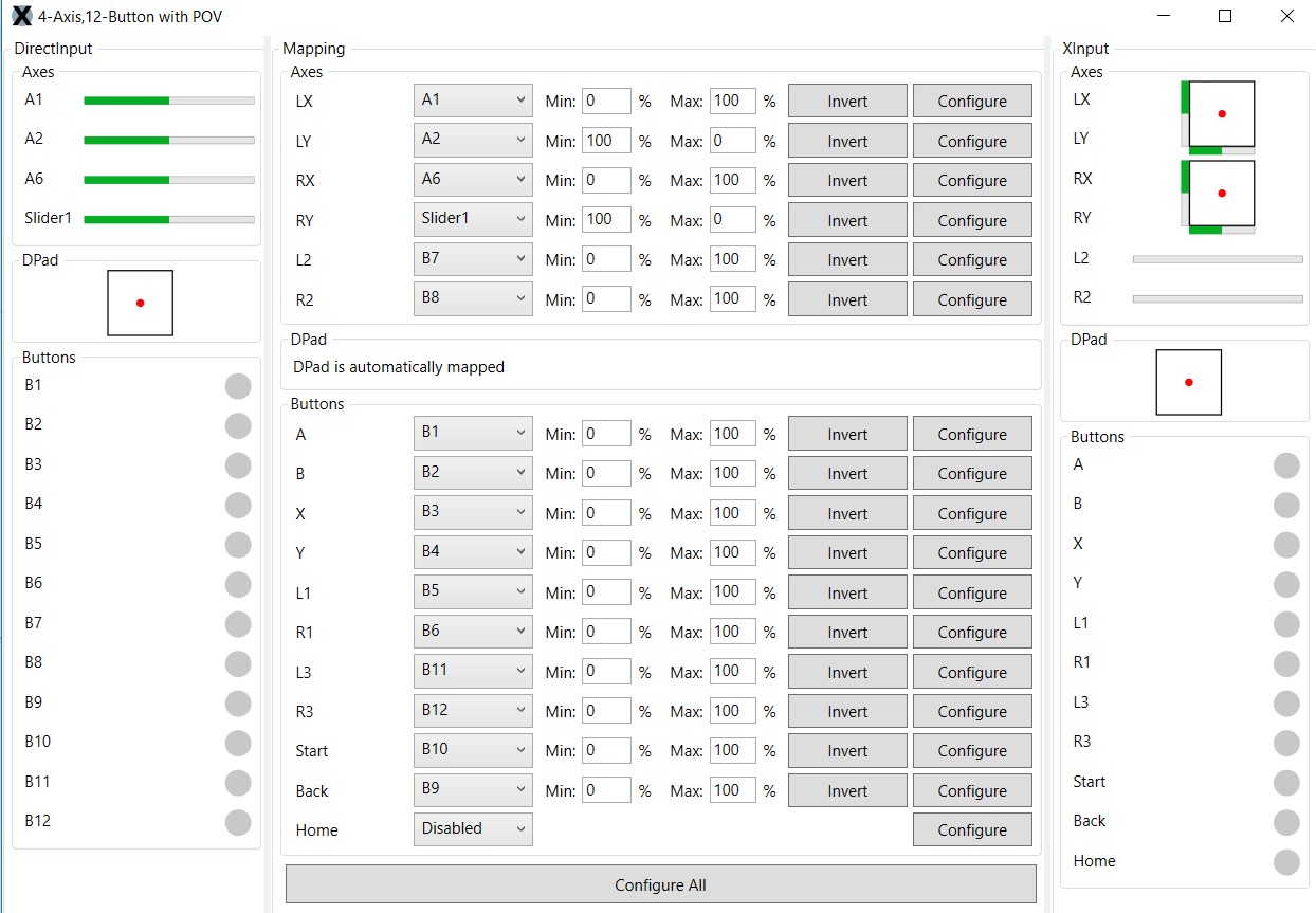 Скриншот 2 программы XOutput