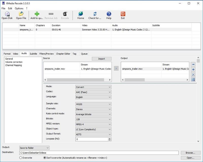 Скриншот 2 программы XMedia Recode
