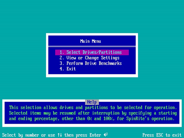 Скриншот 2 программы SpinRite