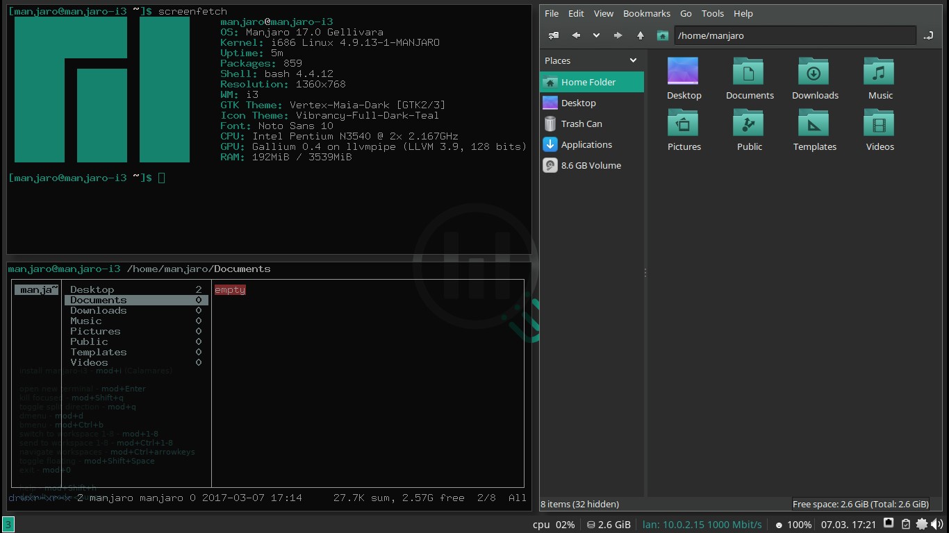 Скриншот 1 программы Manjaro Linux