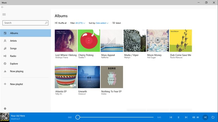 Скриншот 1 программы Groove Music