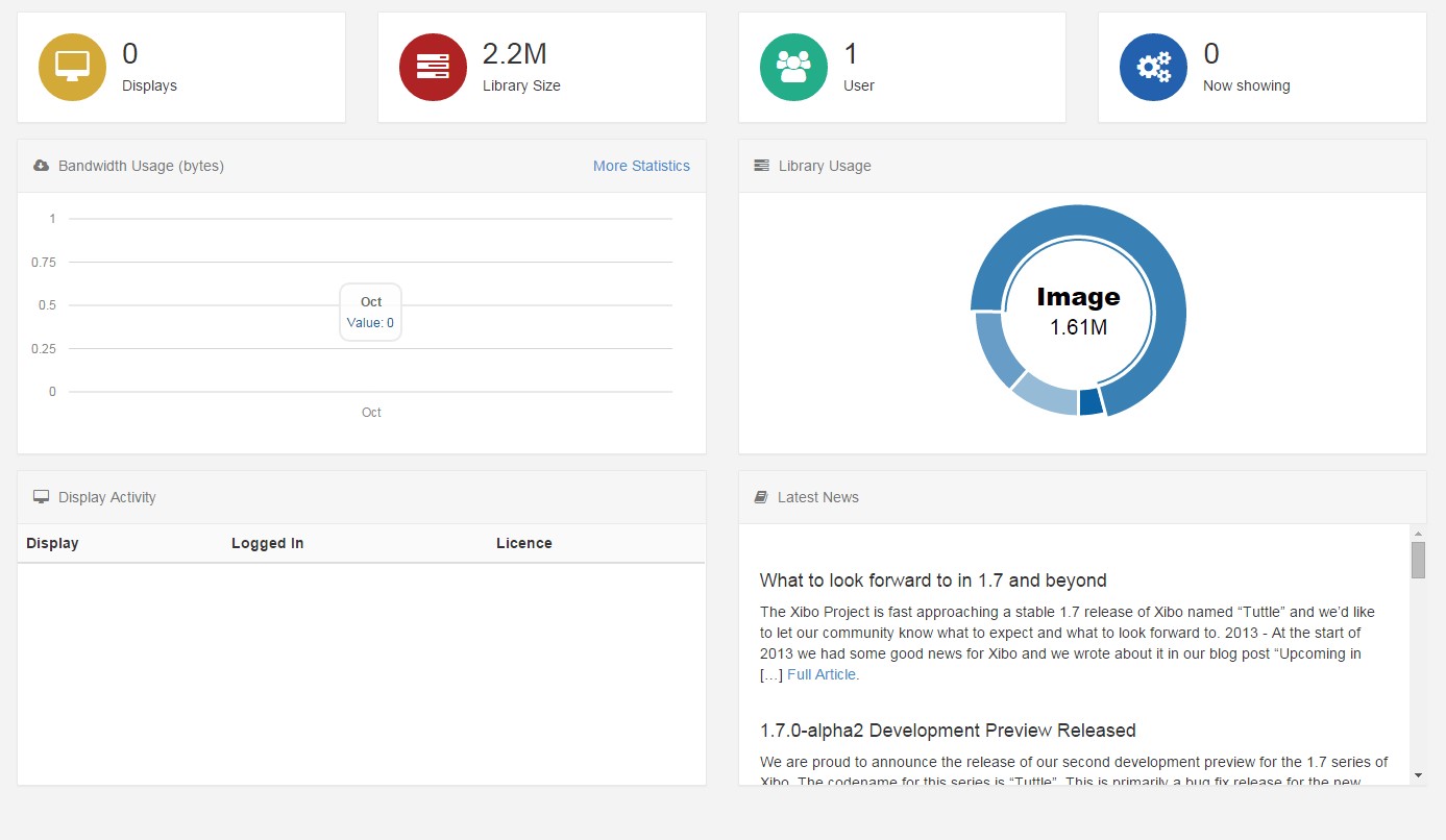 Скриншот 1 программы Xibo