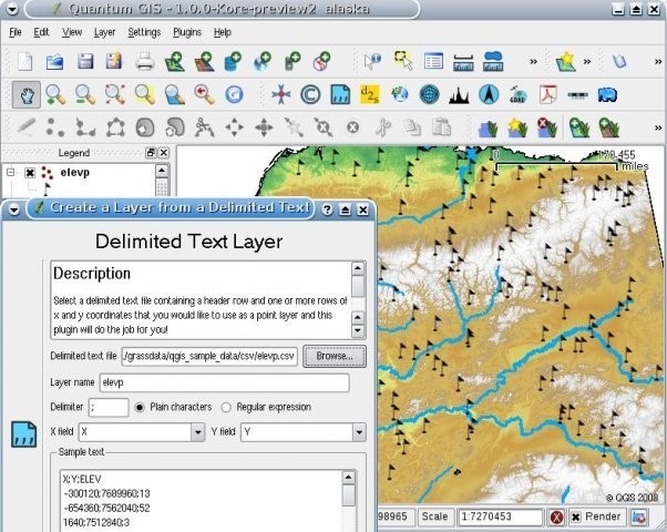 Скриншот 1 программы QGIS