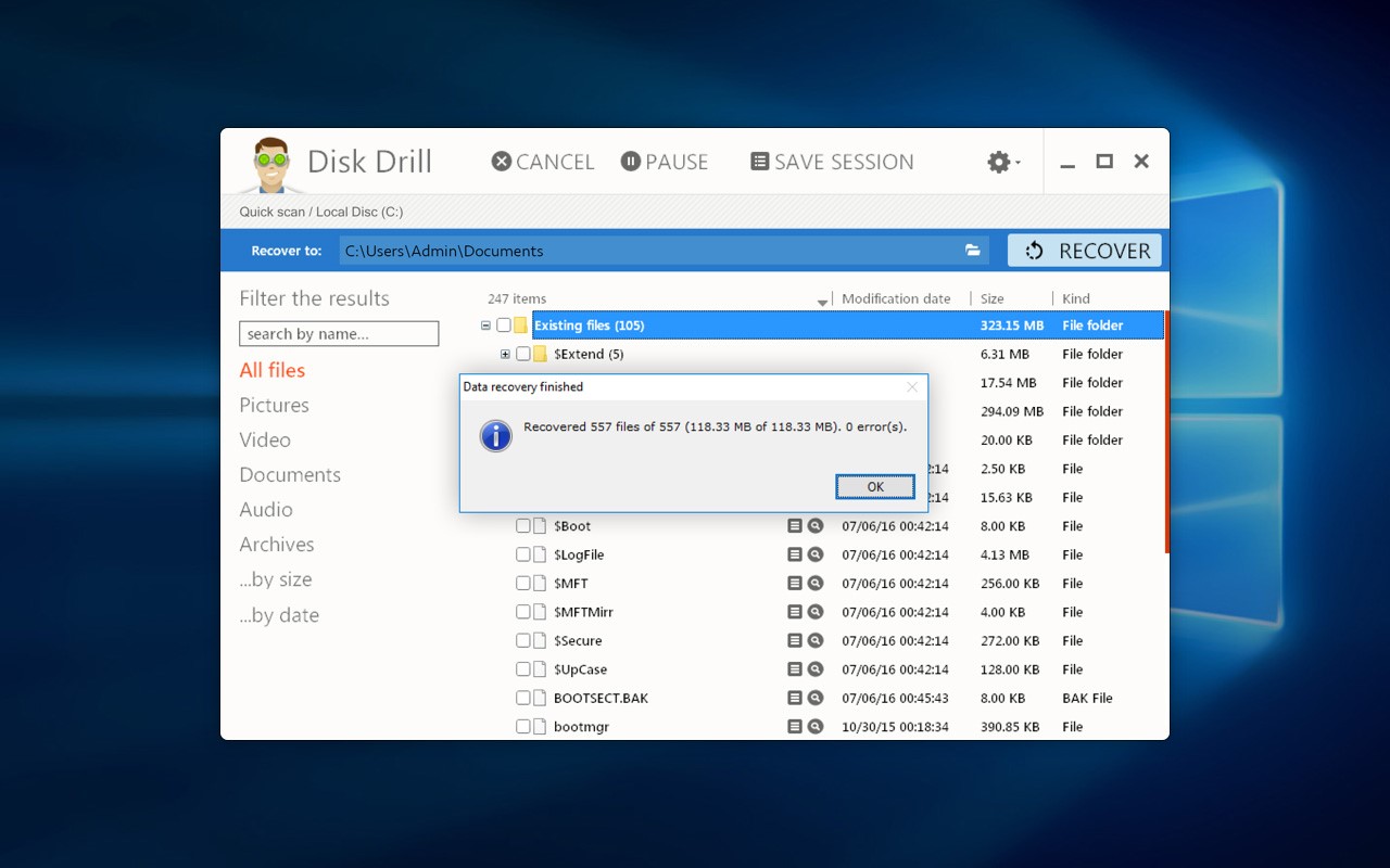Скриншот 1 программы Disk Drill