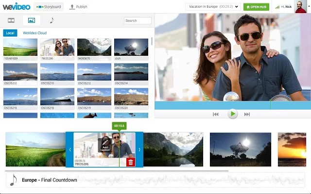 Скриншот 1 программы WeVideo