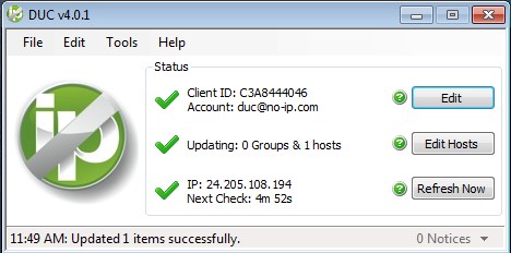 Скриншот 2 программы No-IP