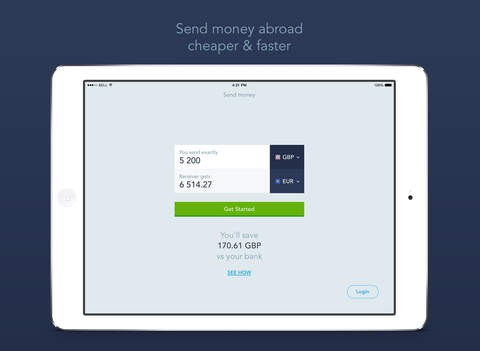 Скриншот 1 программы TransferWise