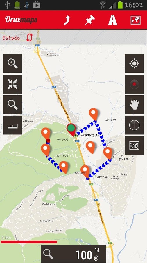 Скриншот 1 программы OruxMaps