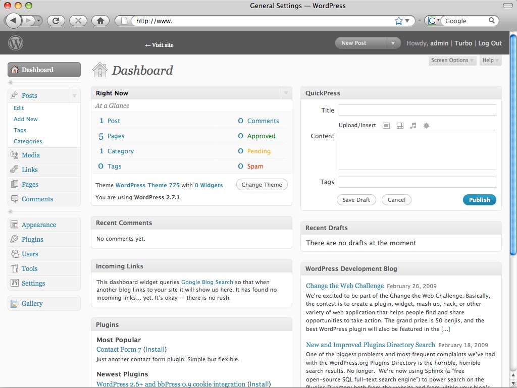 Скриншот 2 программы WordPress