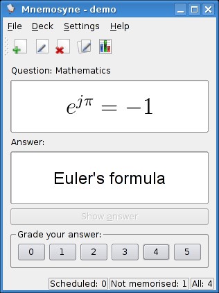 Скриншот 2 программы Mnemosyne