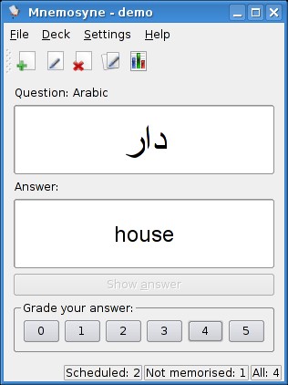 Скриншот 3 программы Mnemosyne