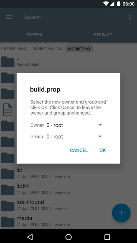 Скриншот 2 программы Root Explorer