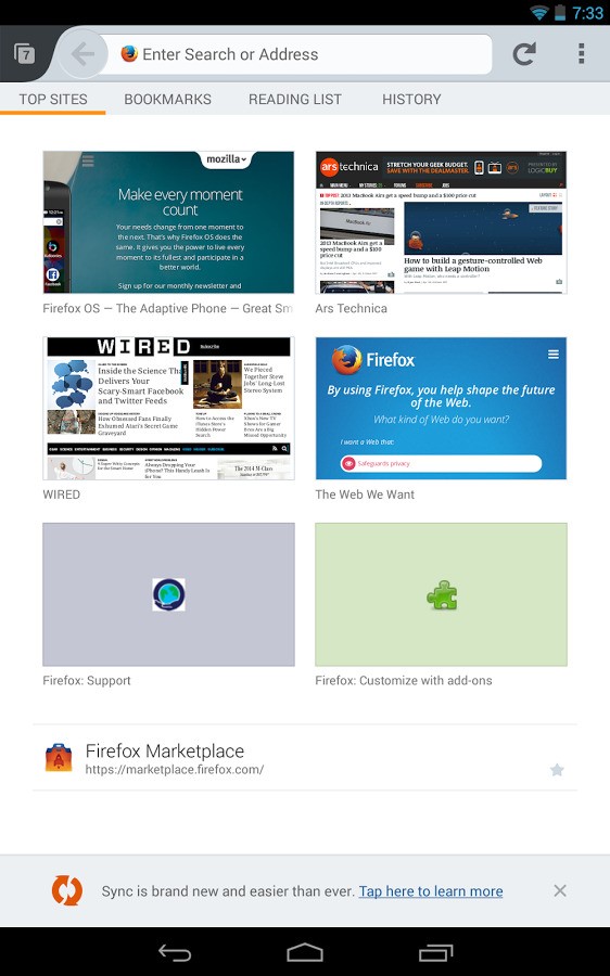 Скриншот 1 программы Mozilla Firefox
