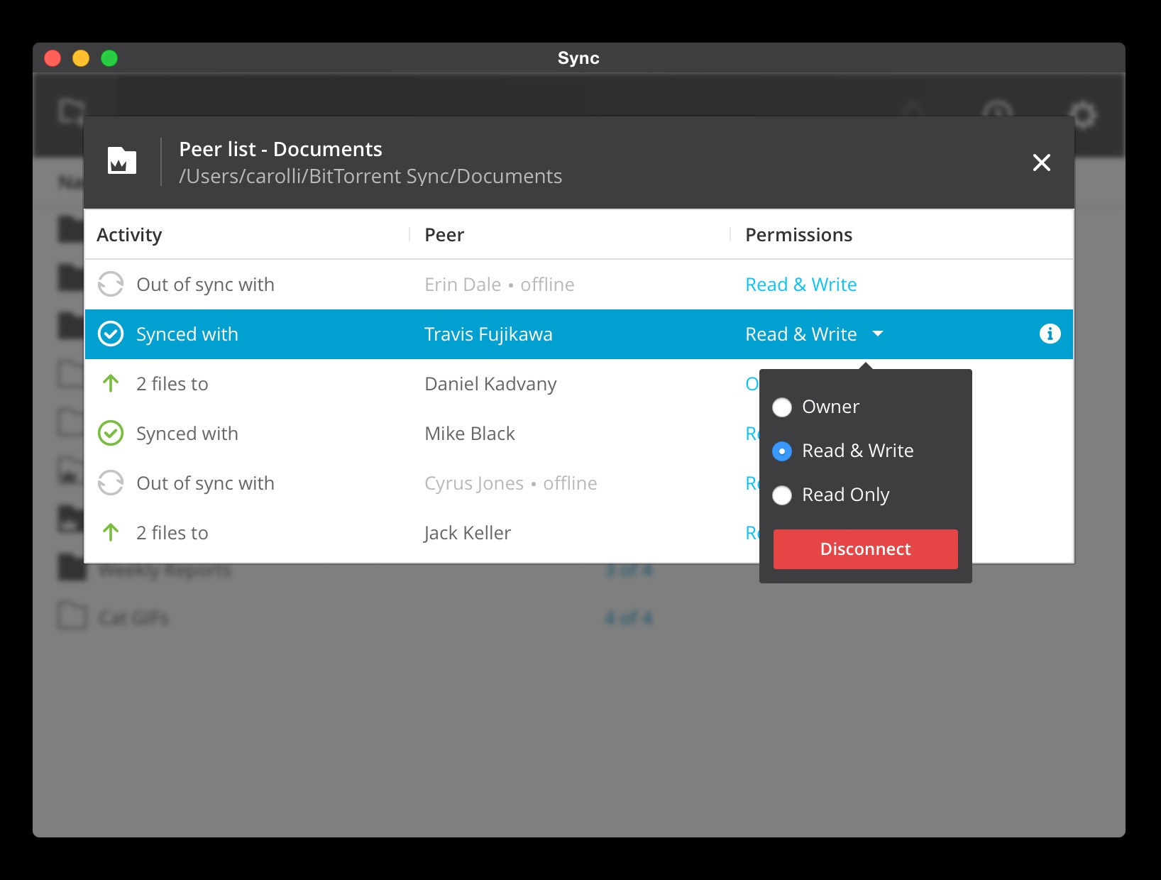 Скриншот 2 программы Resilio Sync