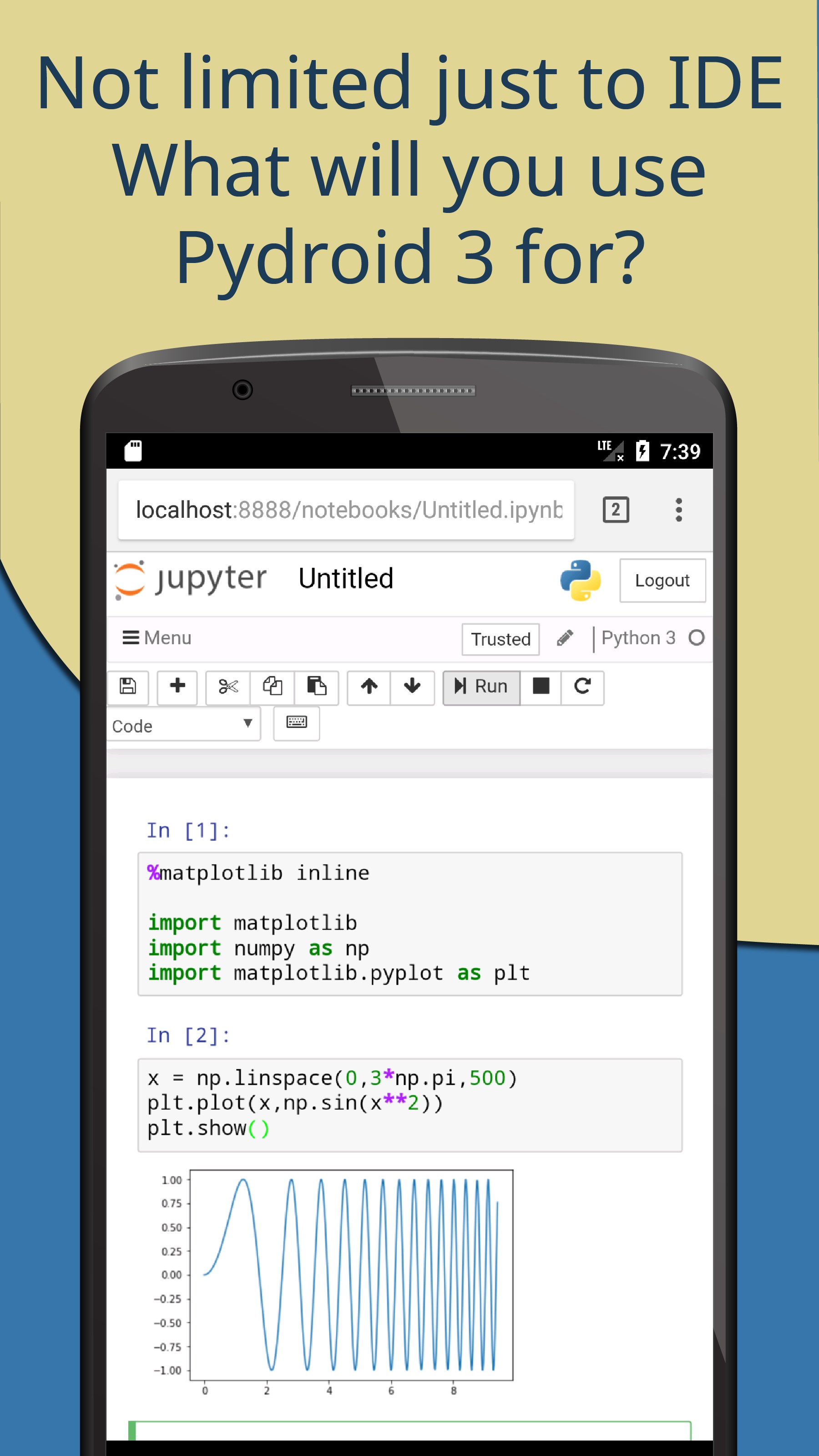Скриншот 2 программы Pydroid 3