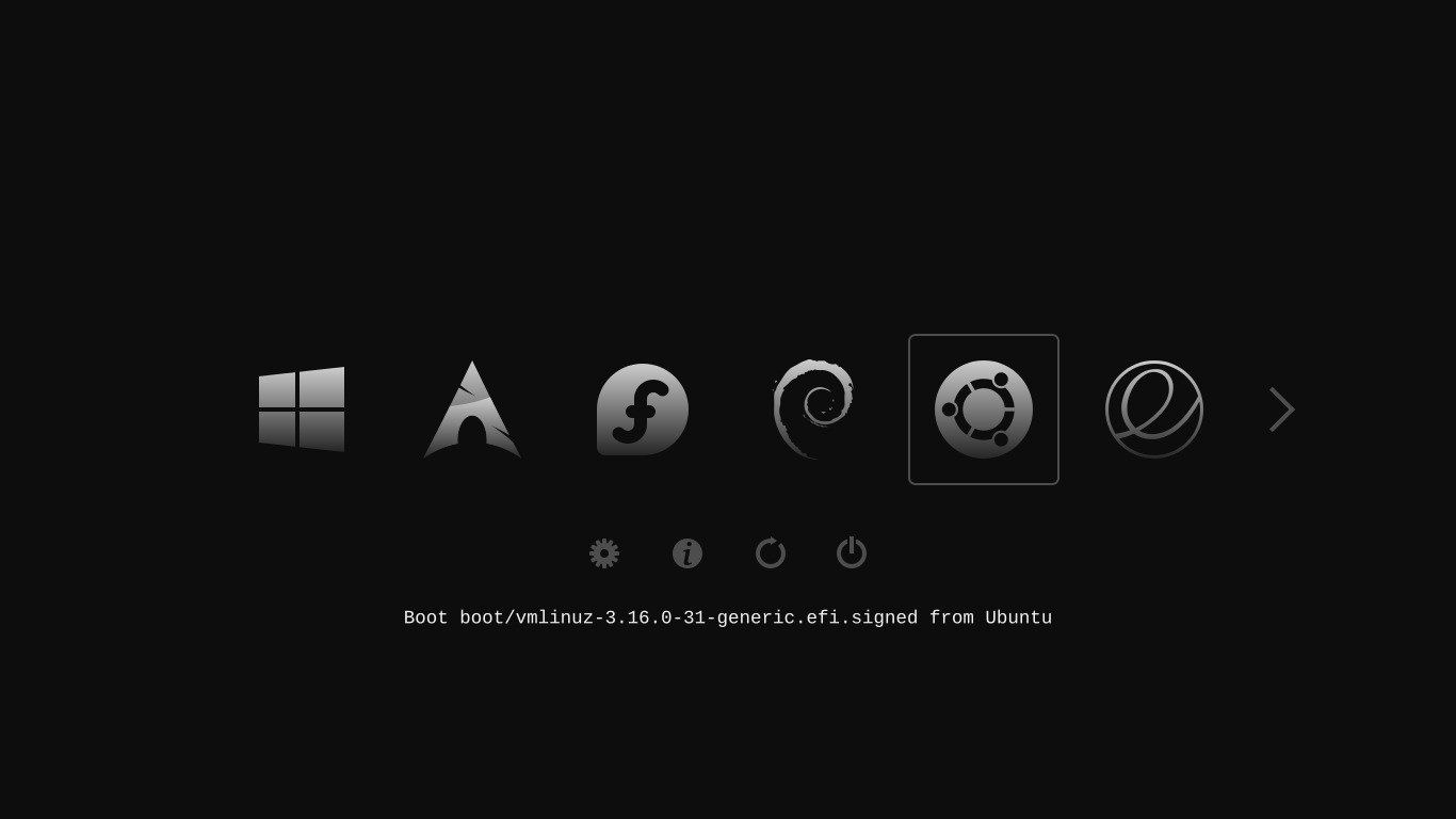 Скриншот 1 программы rEFInd