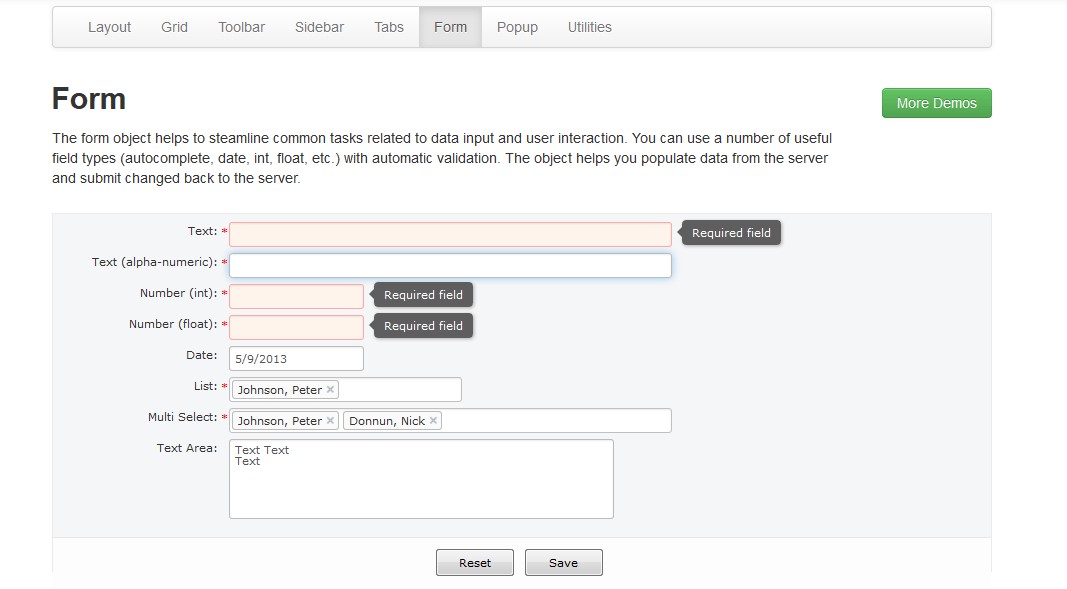 Скриншот 2 программы w2ui