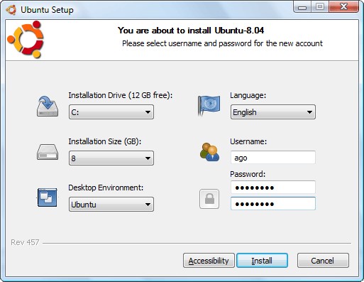 Скриншот 1 программы Wubi