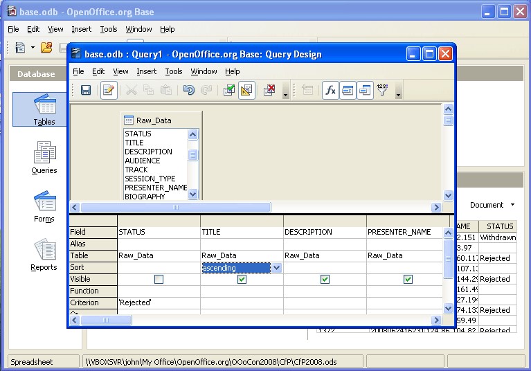 Скриншот 1 программы Apache OpenOffice Base