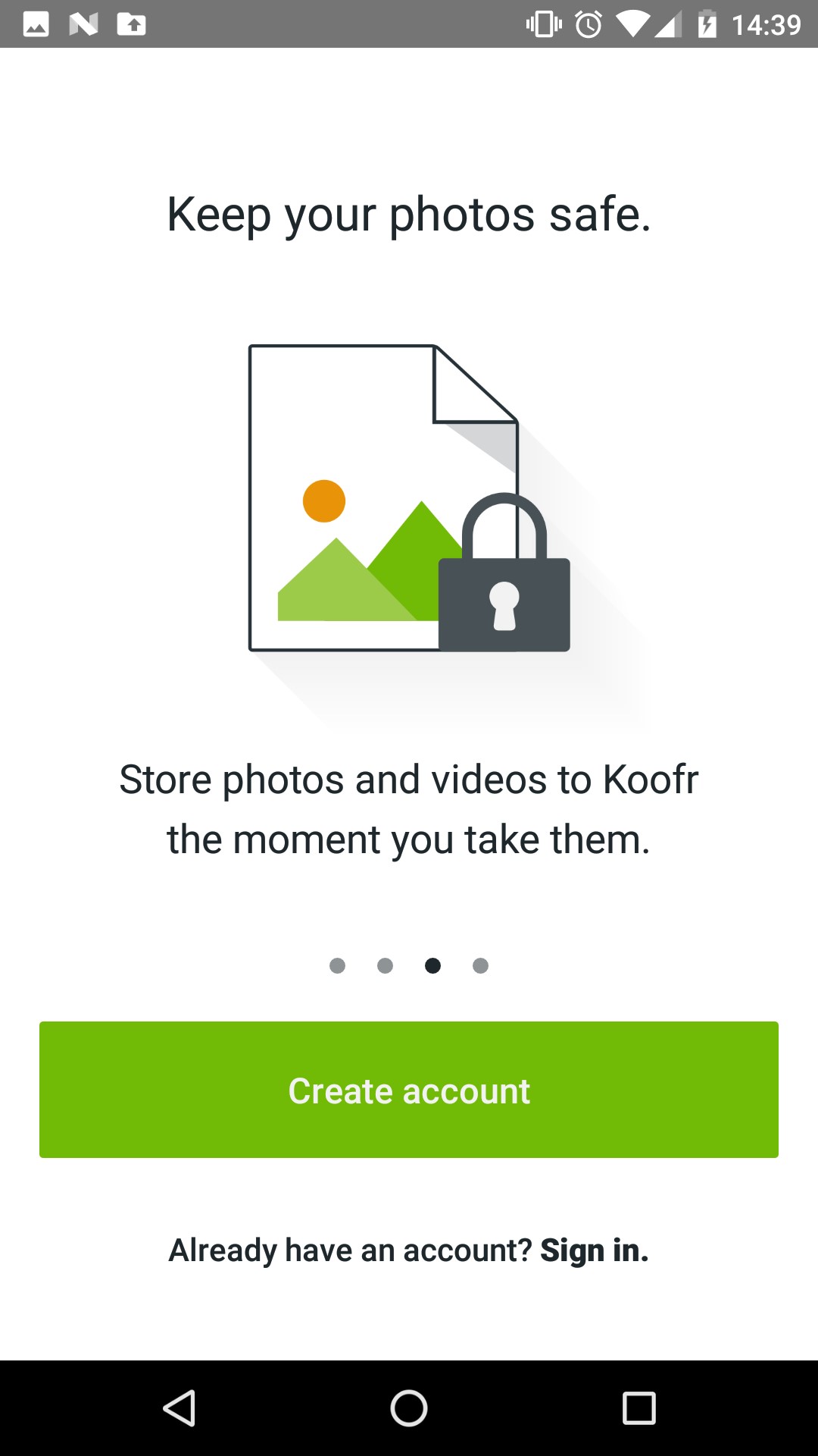 Скриншот 1 программы Koofr