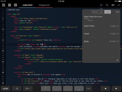 Скриншот 2 программы Coda