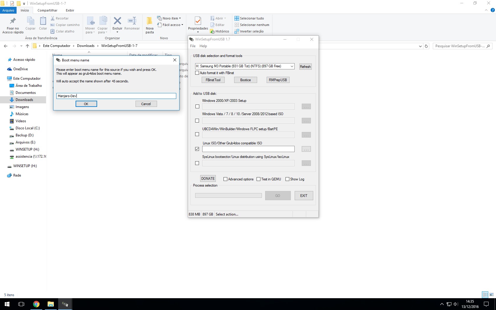 Скриншот 1 программы WinSetupFromUSB