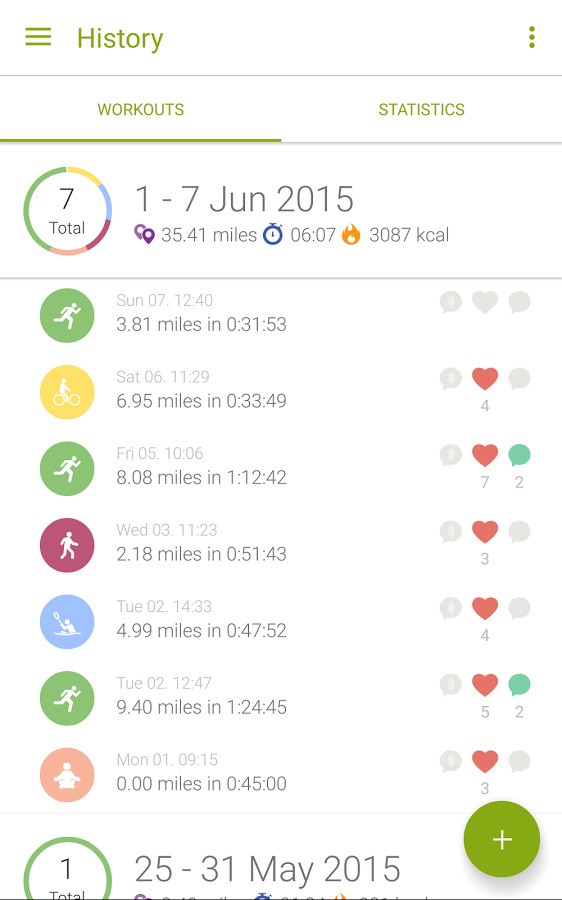 Скриншот 1 программы Endomondo