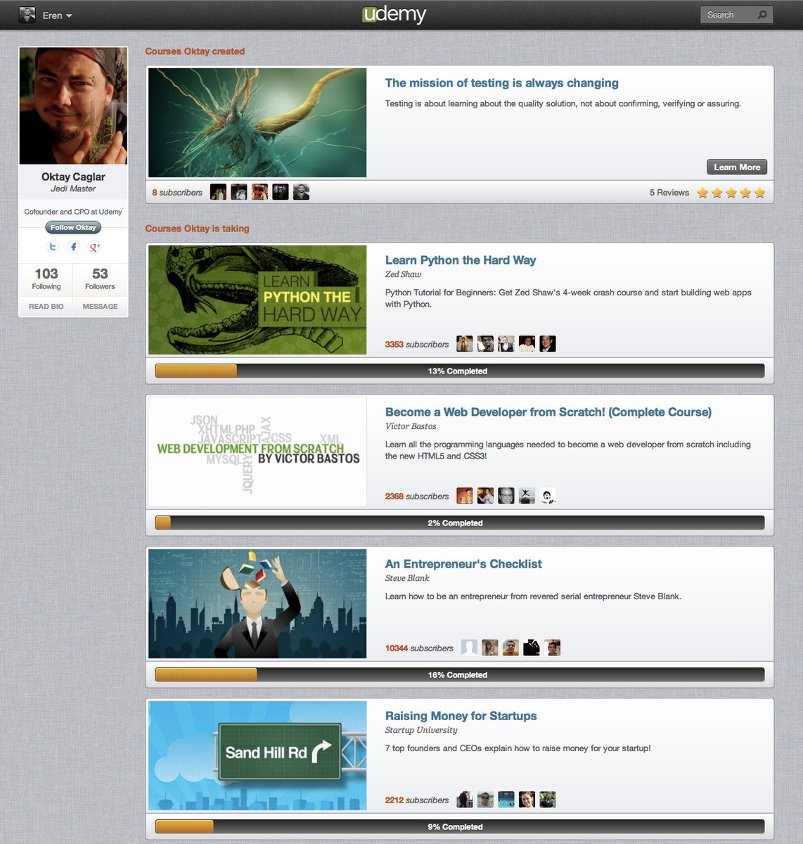 Скриншот 1 программы Udemy