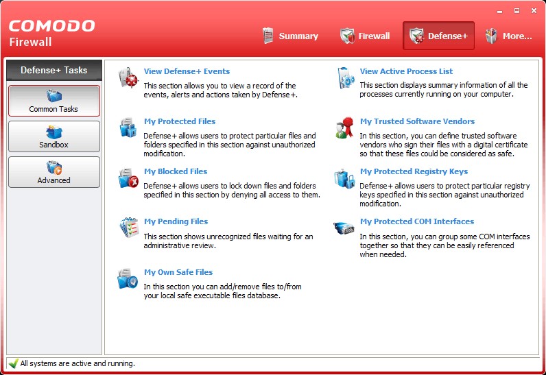 Скриншот 1 программы Comodo Firewall