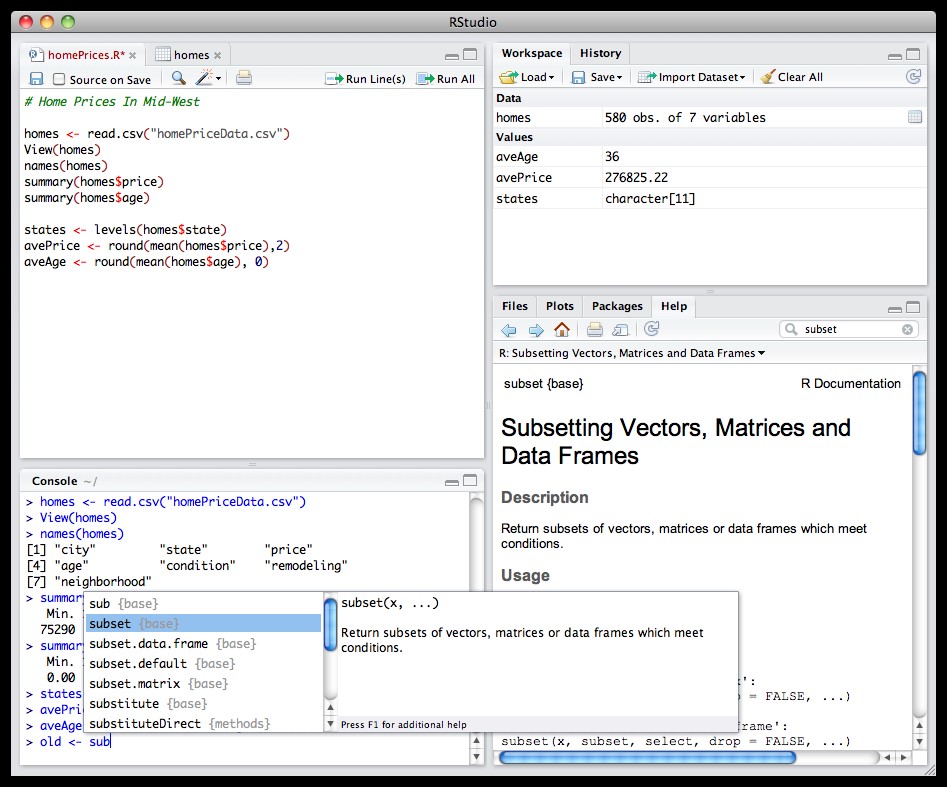 Скриншот 1 программы RStudio
