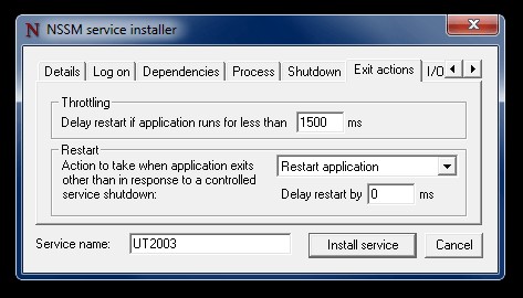 Скриншот 1 программы NSSM - The Non-Sucking Service Manager