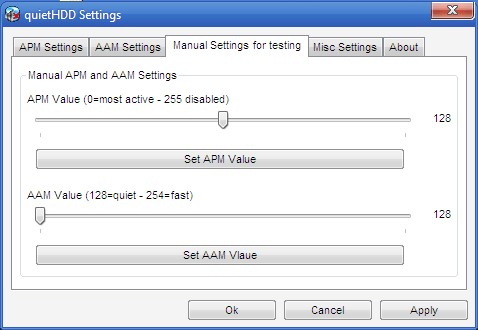 Скриншот 1 программы quietHDD