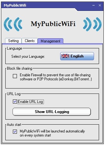 Скриншот 2 программы MyPublicWiFi