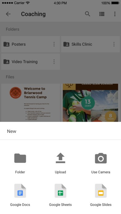 Скриншот 1 программы Google Drive