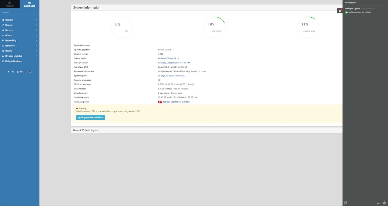 Скриншот 2 программы Webmin