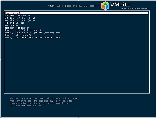 Скриншот 1 программы VMLite VBoot