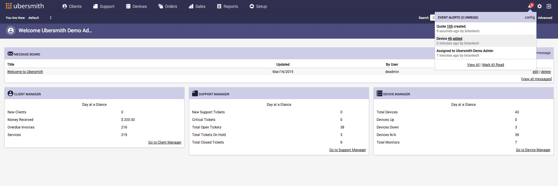 Скриншот 3 программы Ubersmith