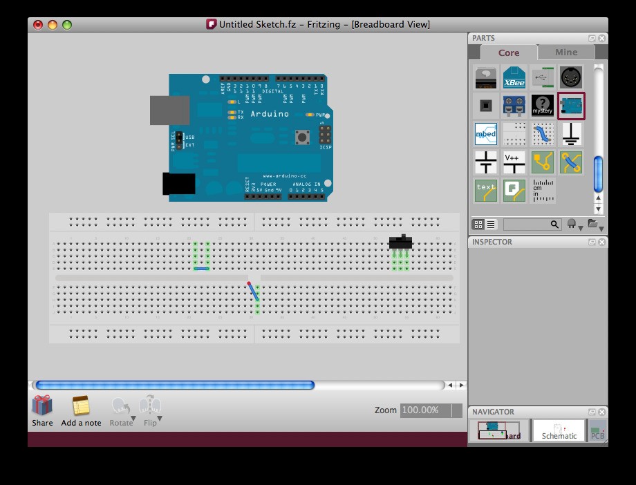 Скриншот 1 программы Fritzing