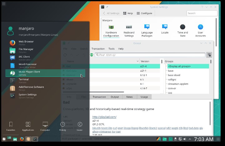 Скриншот 2 программы Manjaro Linux