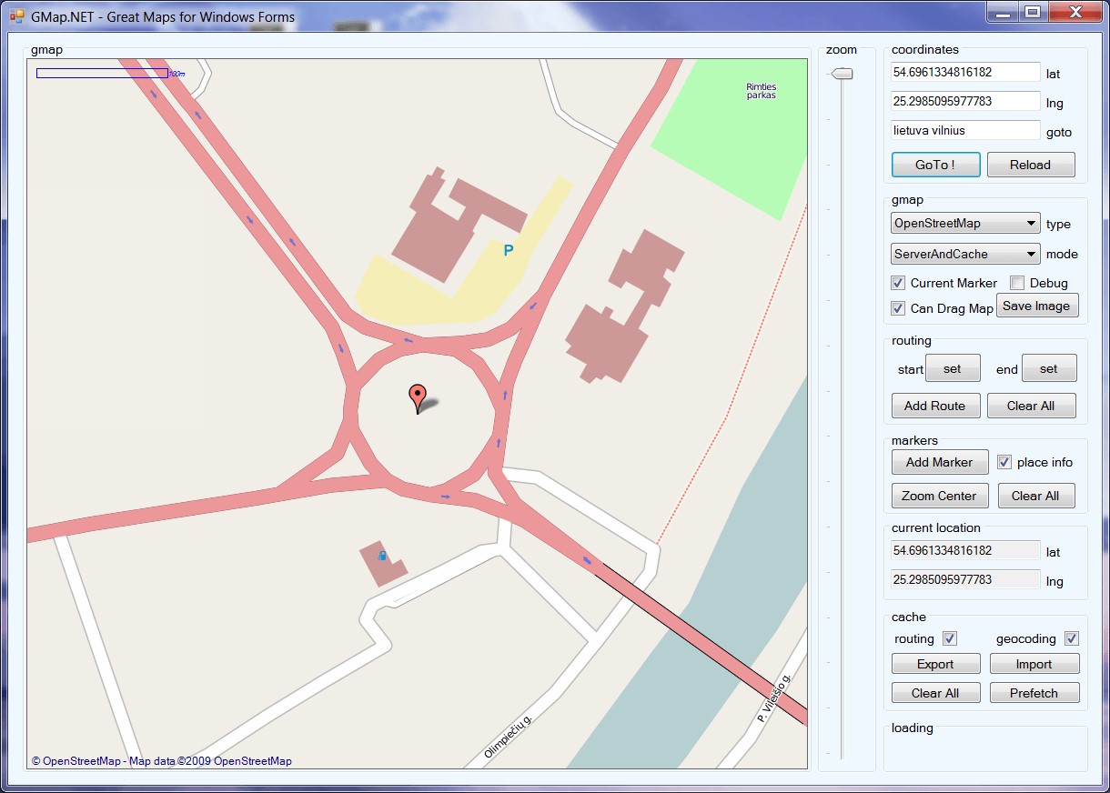 Скриншот 3 программы GMap.NET