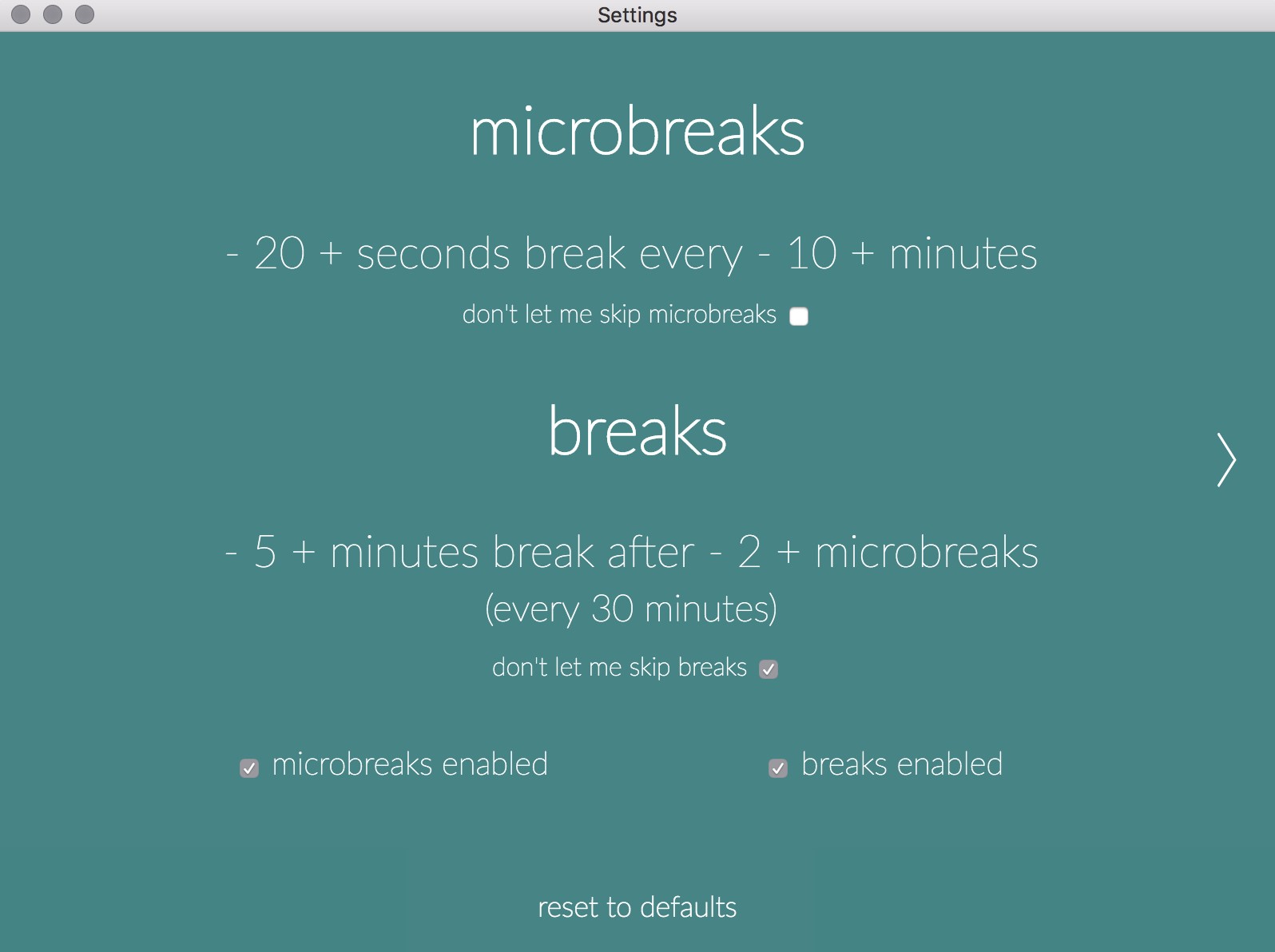 Скриншот 3 программы stretchly