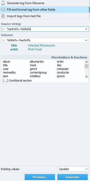 Скриншот 3 программы TagScanner