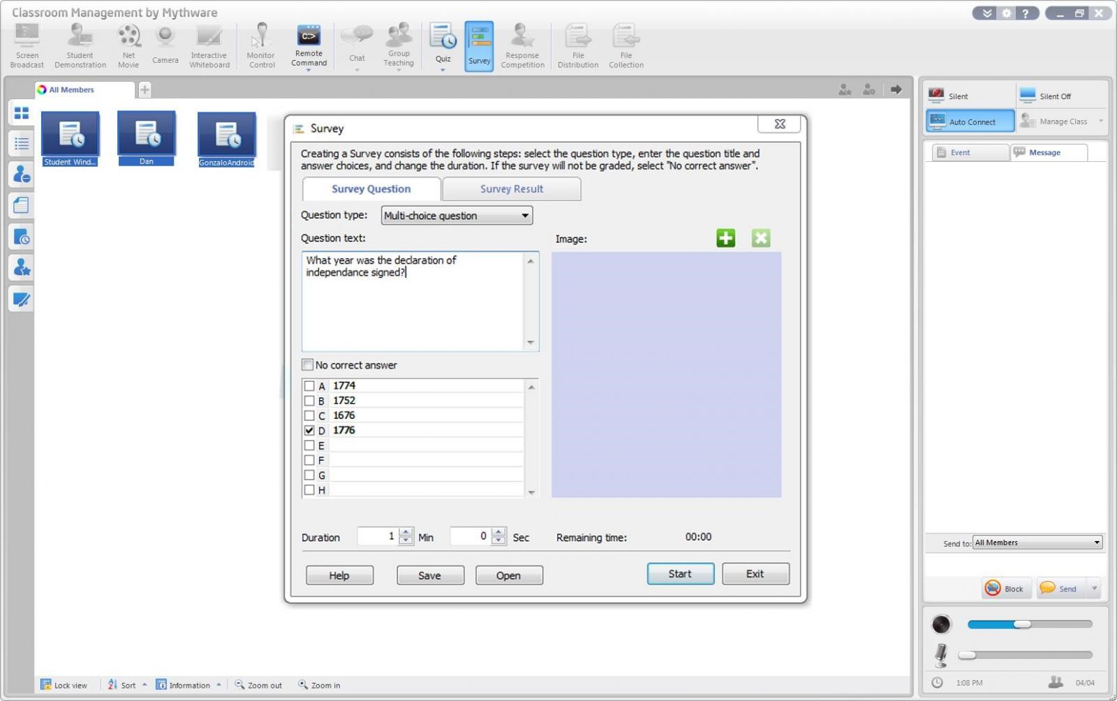 Скриншот 1 программы Mythware Classroom Management Software
