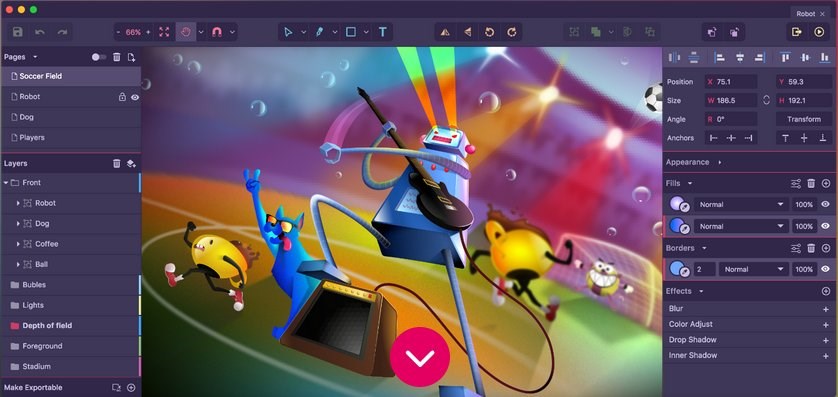Скриншот 1 программы Gravit Designer