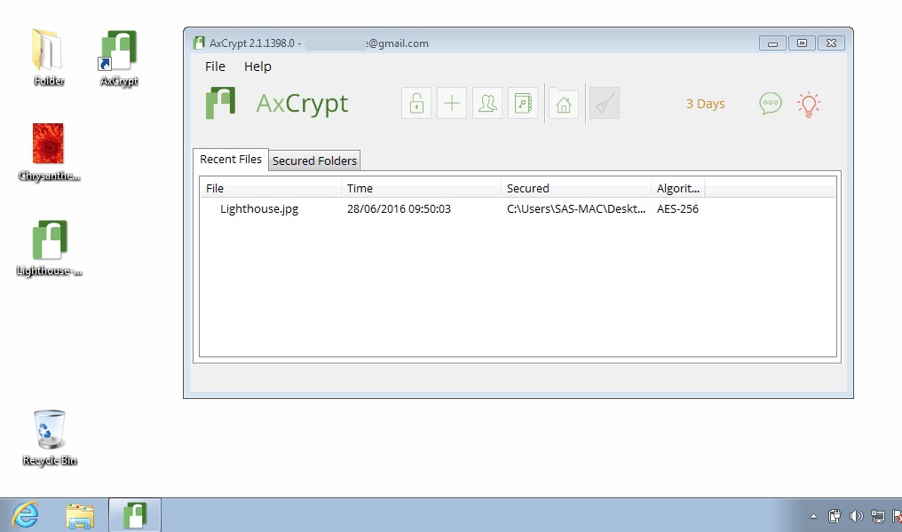 Скриншот 2 программы Axcrypt
